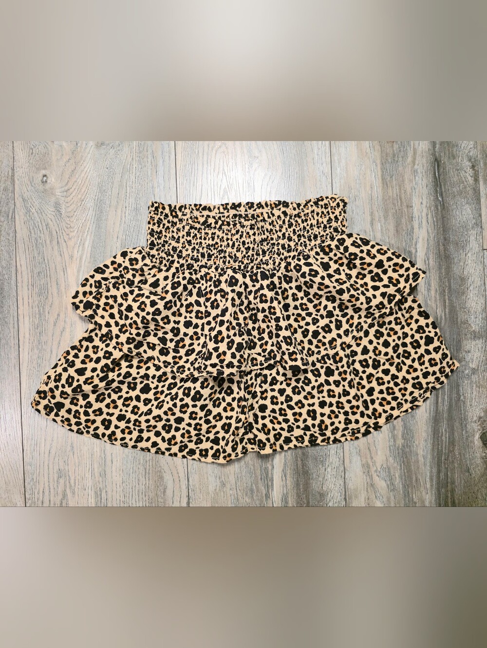 Cat & Jack Leopard Print Skirt - Beige, Black